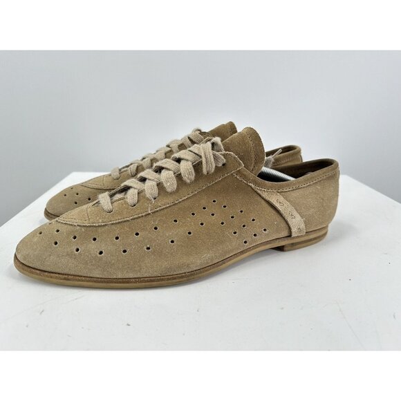 Bottega Veneta Perforated Tan Suede Oxdors Size 44/11-USA main image 8